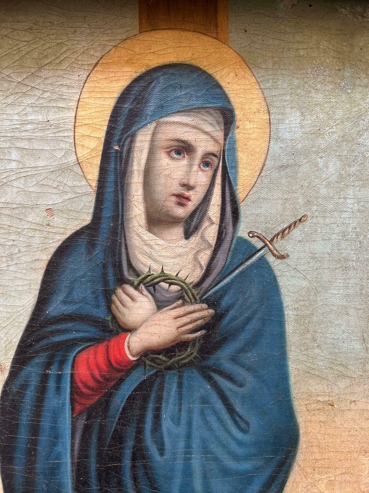 Art Christ On The Cross And His Mother After The Deposition, Italy, 18th Century photo