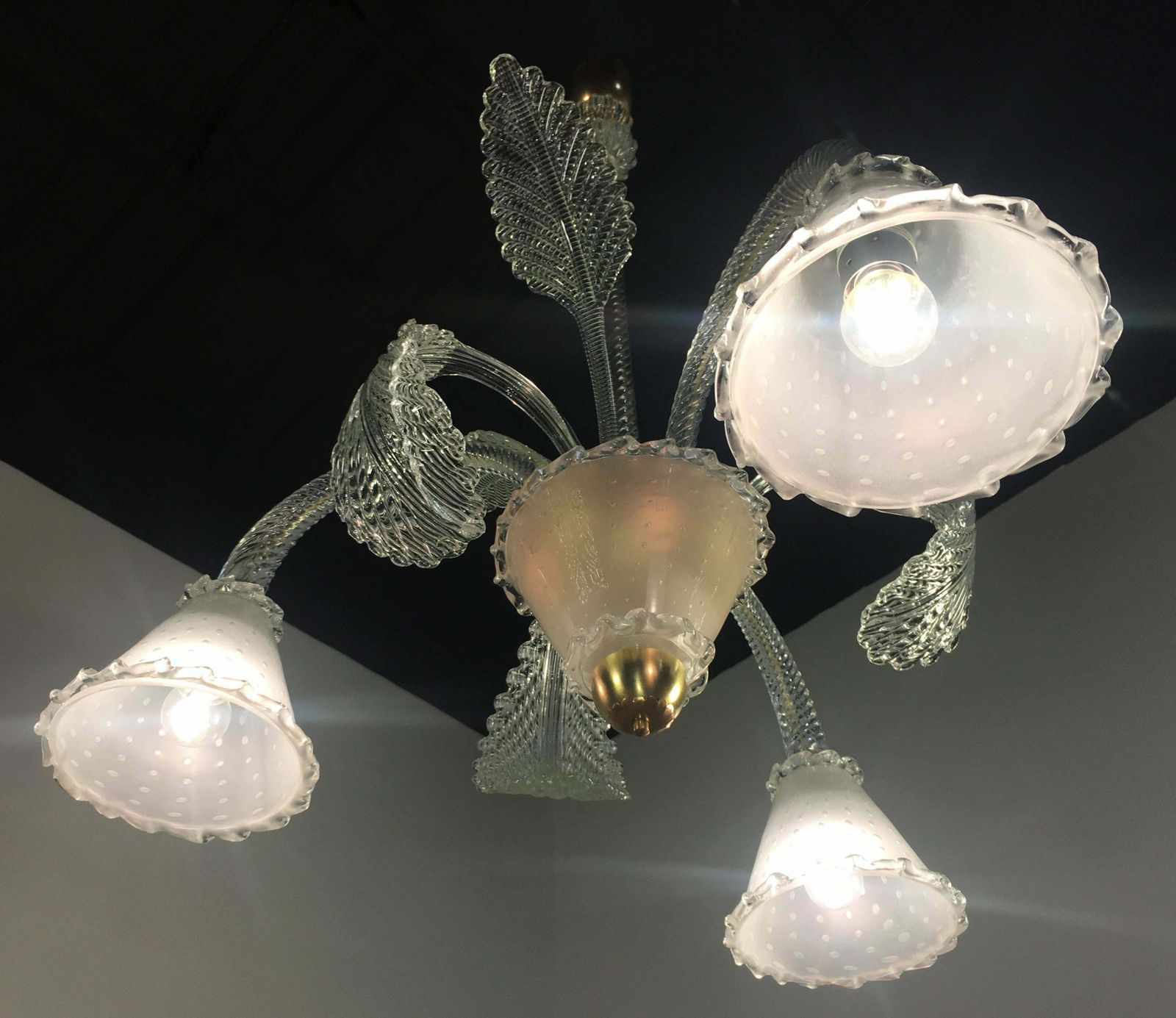 photo for sale Chandelier By Barovier & Toso, Murano, 1940s