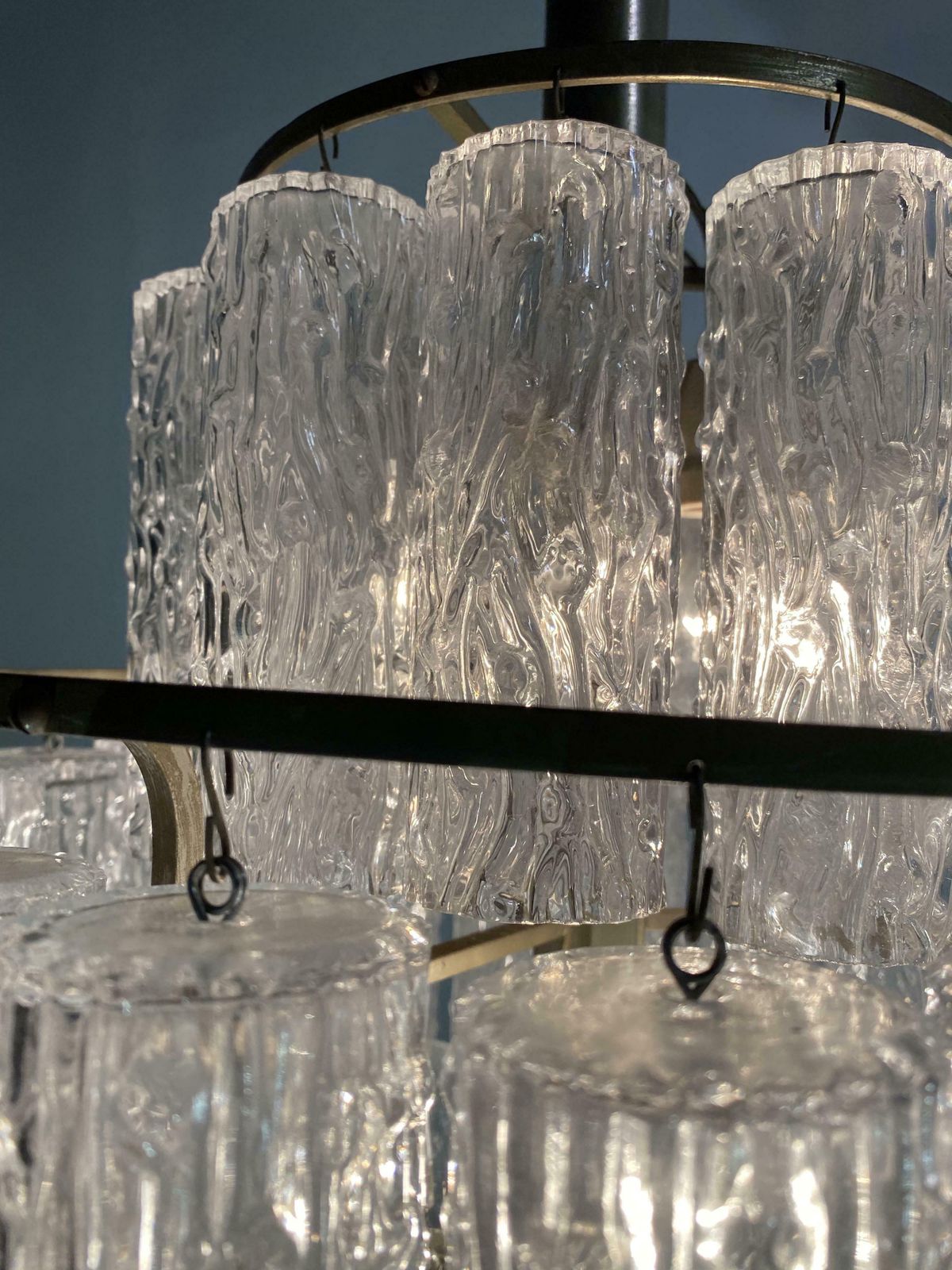 Italian Tronchi Chandelier By Toni Zuccheri For Venini, Murano, 1950 photo for sale