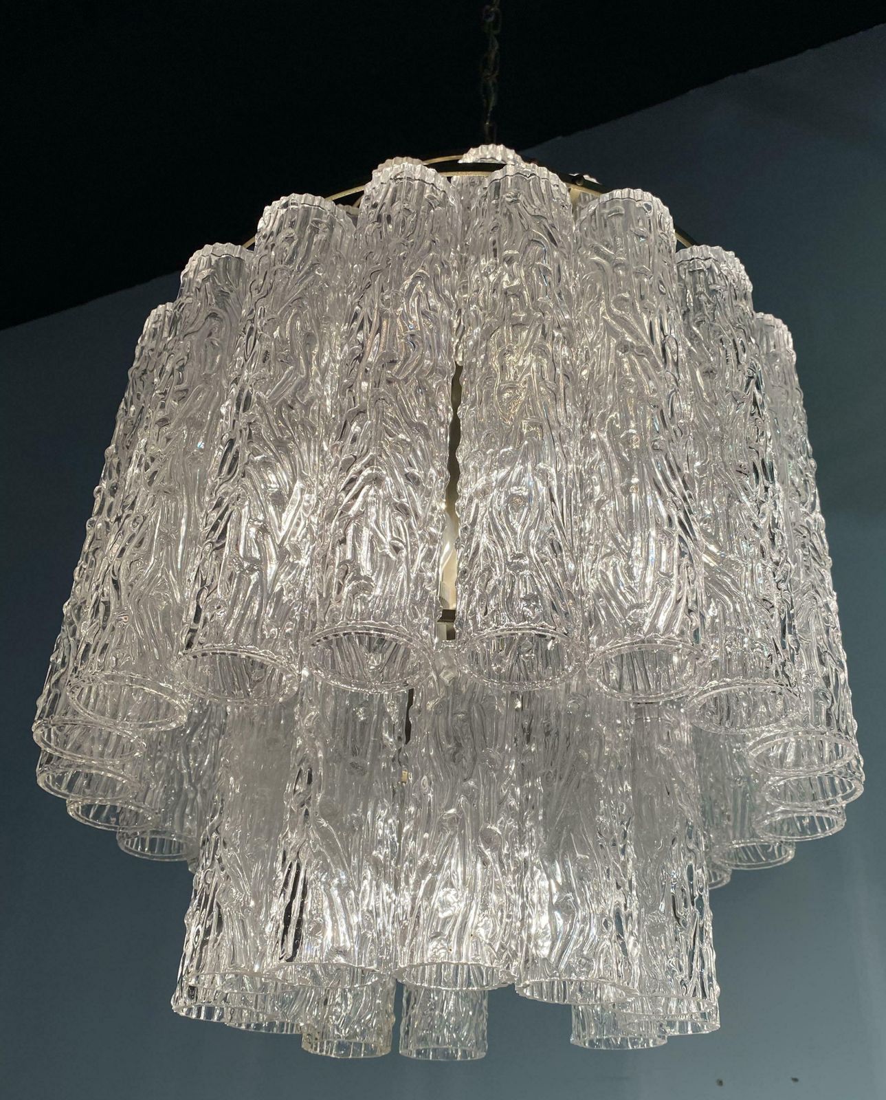 photo for sale Italian Tronchi Chandelier By Toni Zuccheri For Venini, Murano, 1950