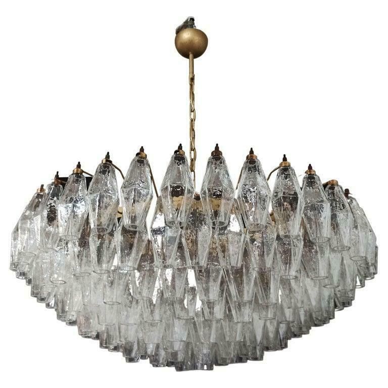 Pair Of Poliedri Chandeliers, Murano photo vintage