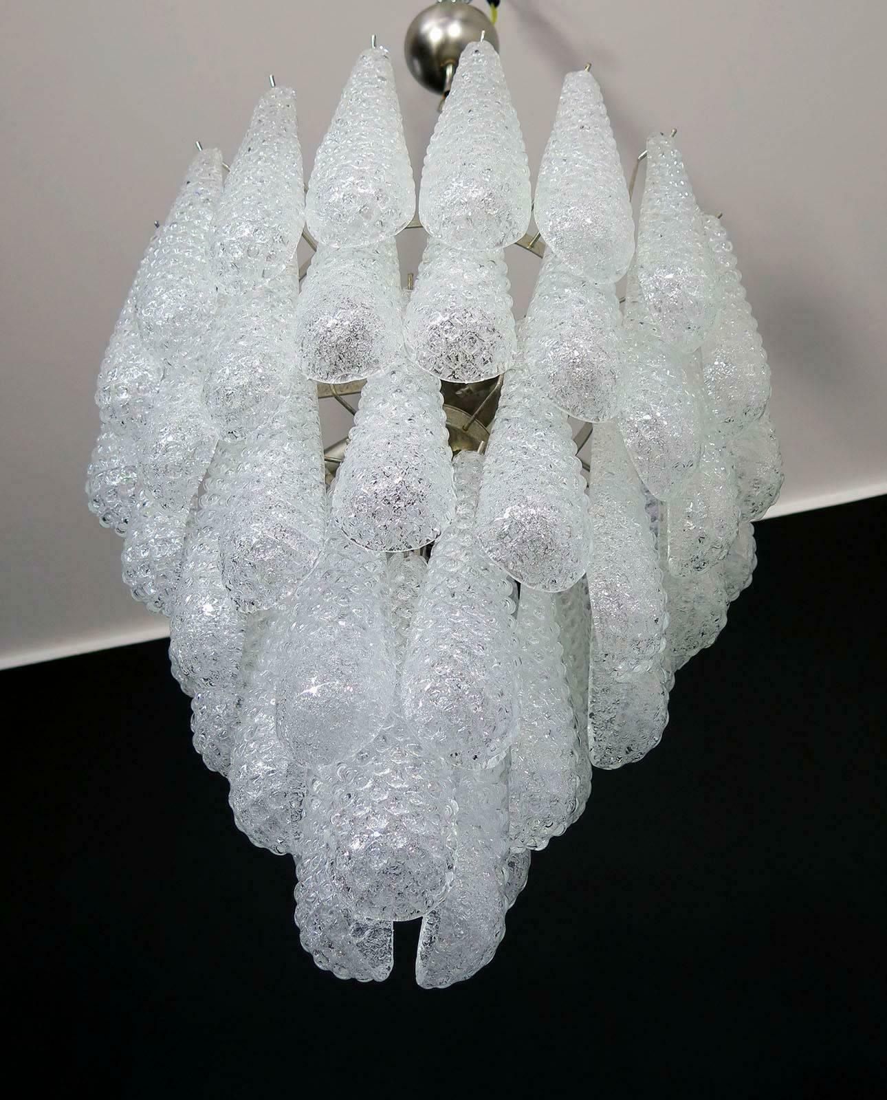 Pair Of Italian Murano Petals Chandeliers Murano photo Lighting