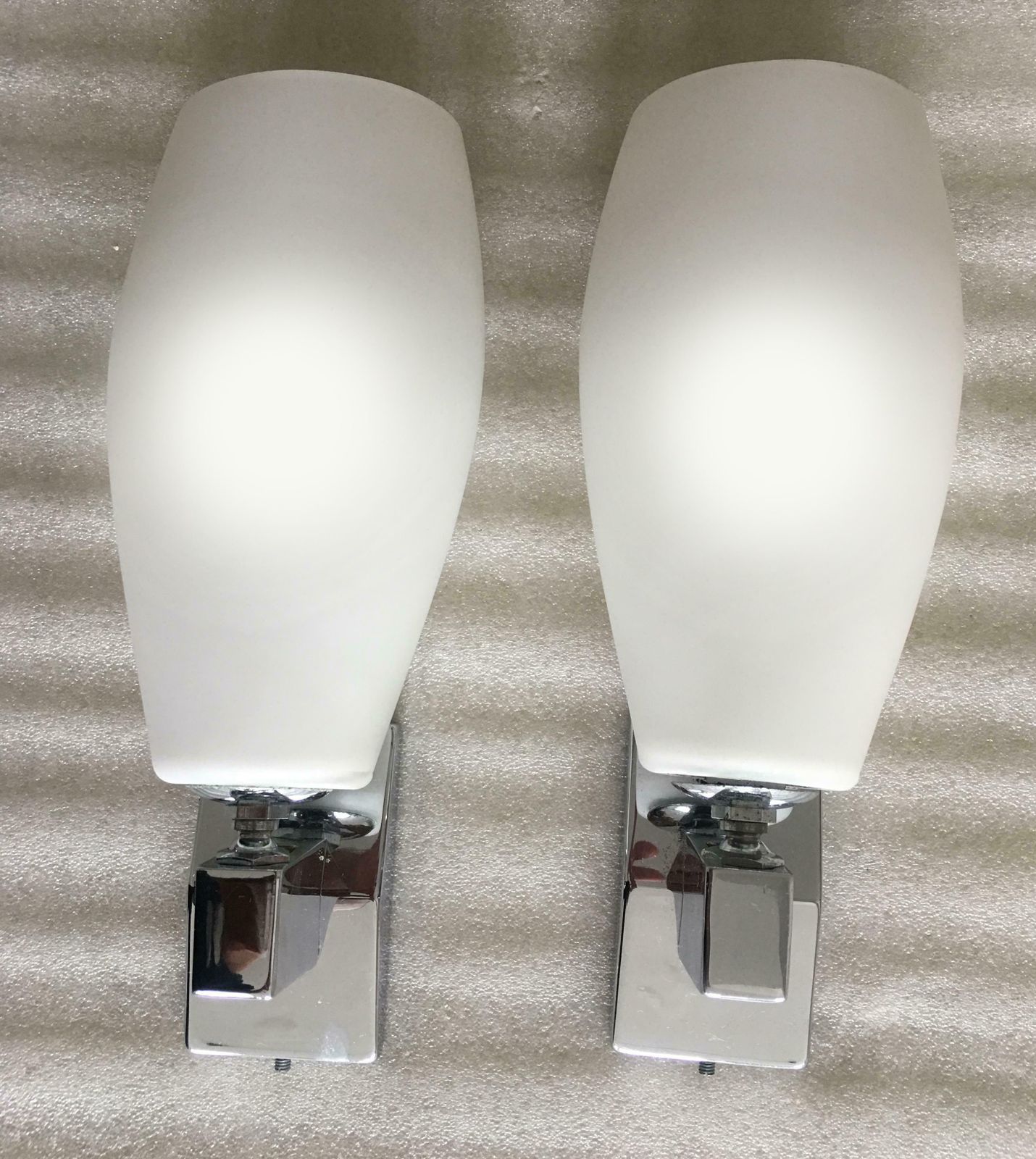 Pair Of Sconces In The Style Of Fontana Arte Italy 1970 photo for sale