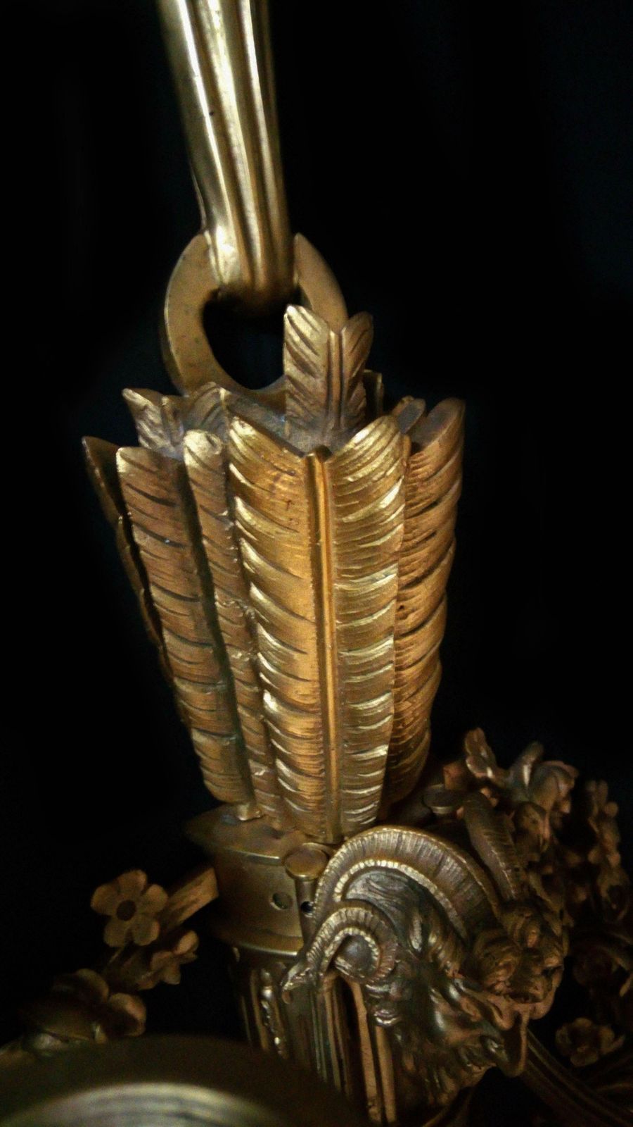 Lighting Pair Of Louis XVI Gilded Golden Gilded Bronze Sconces With Five Lights photo