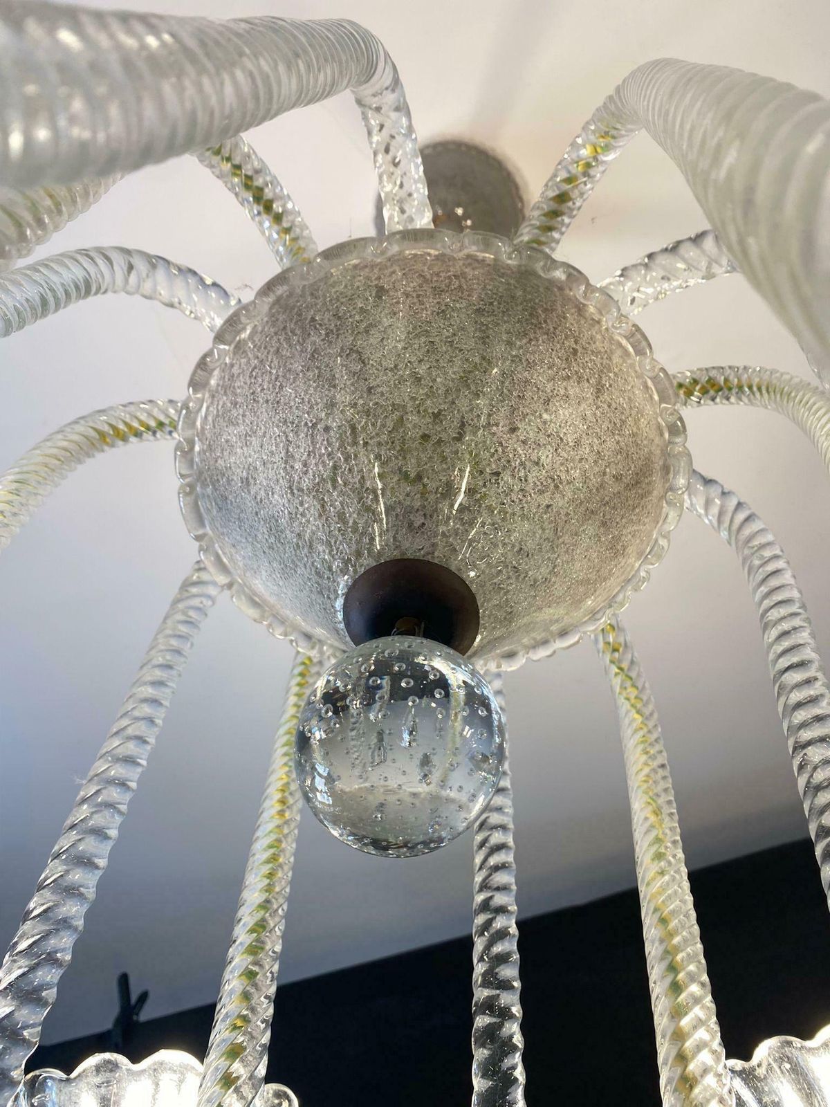 Art Deco Chandelier By Ercole Barovier Murano 1940 photo 6057.0