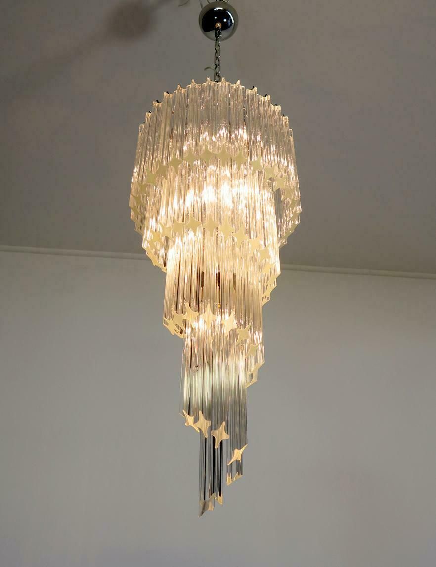 photo vinterior Majestic Pair Of Murano Chandeliers, Murano