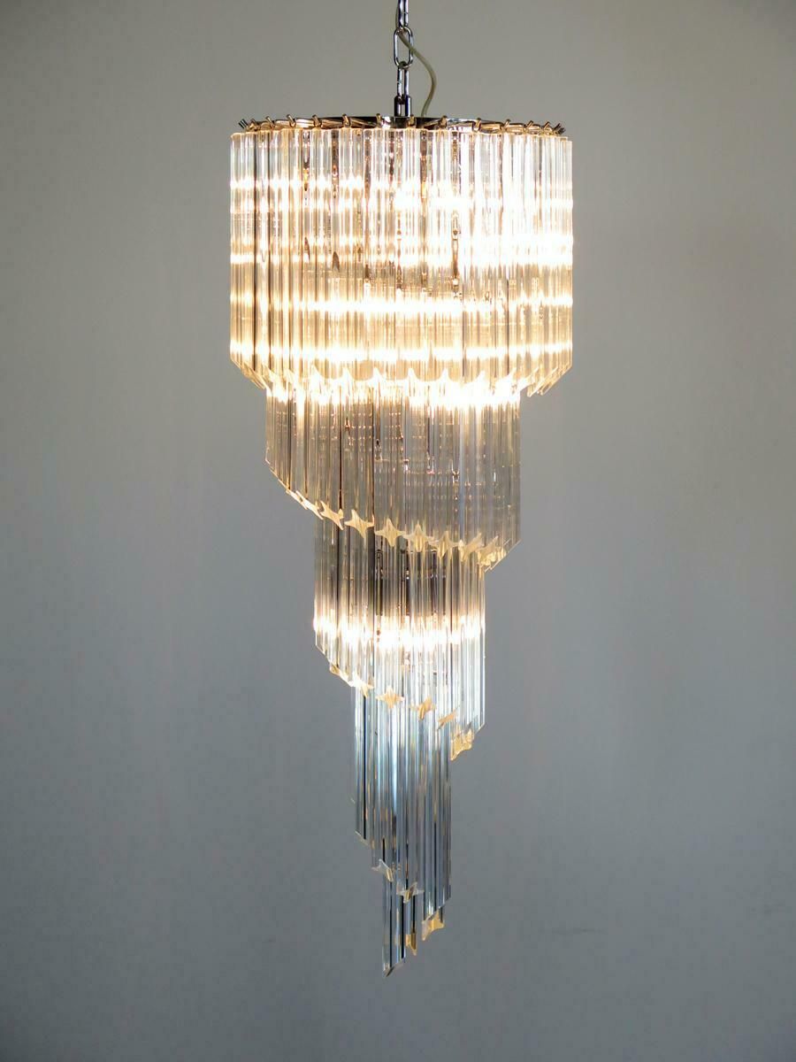 photo vintage Majestic Pair Of Murano Chandeliers, Murano