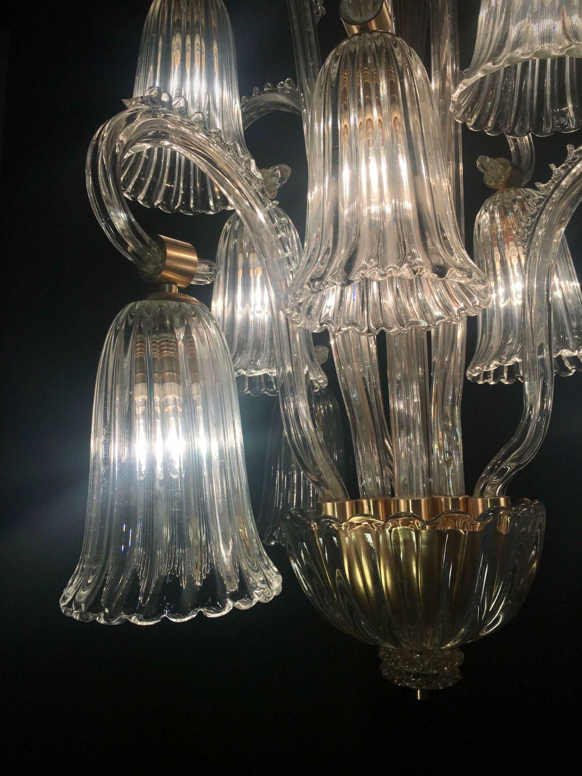 photo buy Charming Italian Chandelier By Ercole Barovier, Murano, 1940s