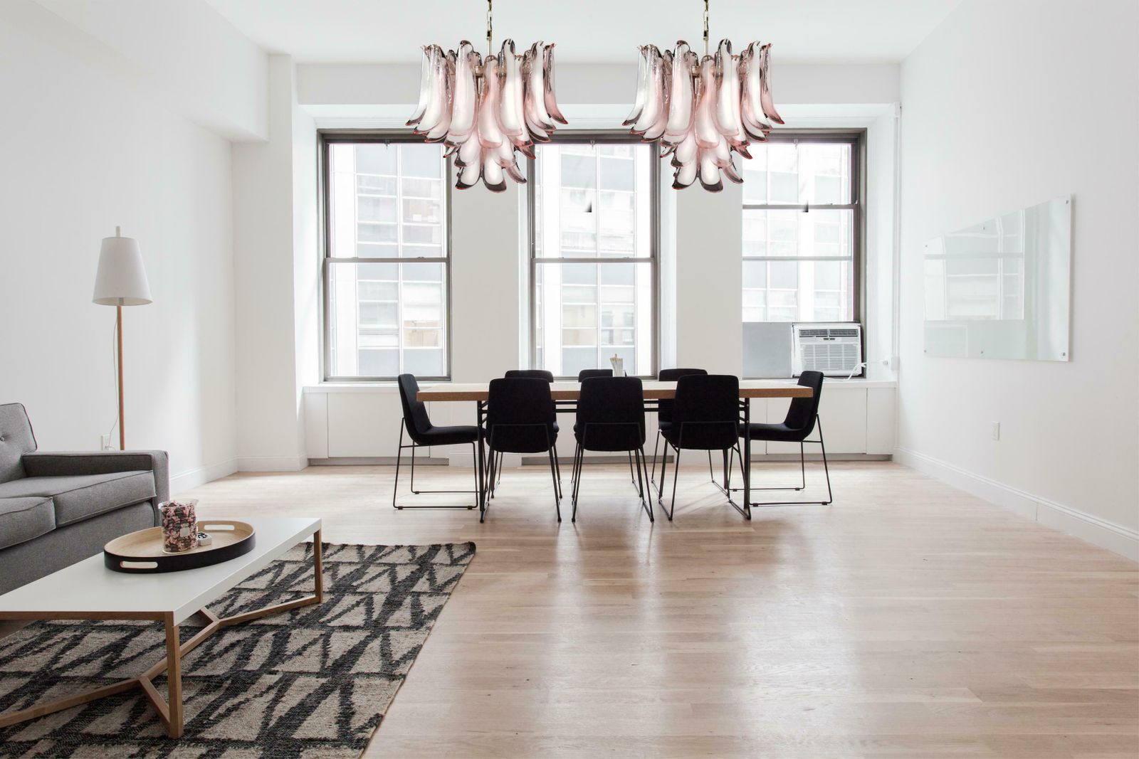 Italian 36 Pink And White Petals Chandelier, Murano photo vinterior