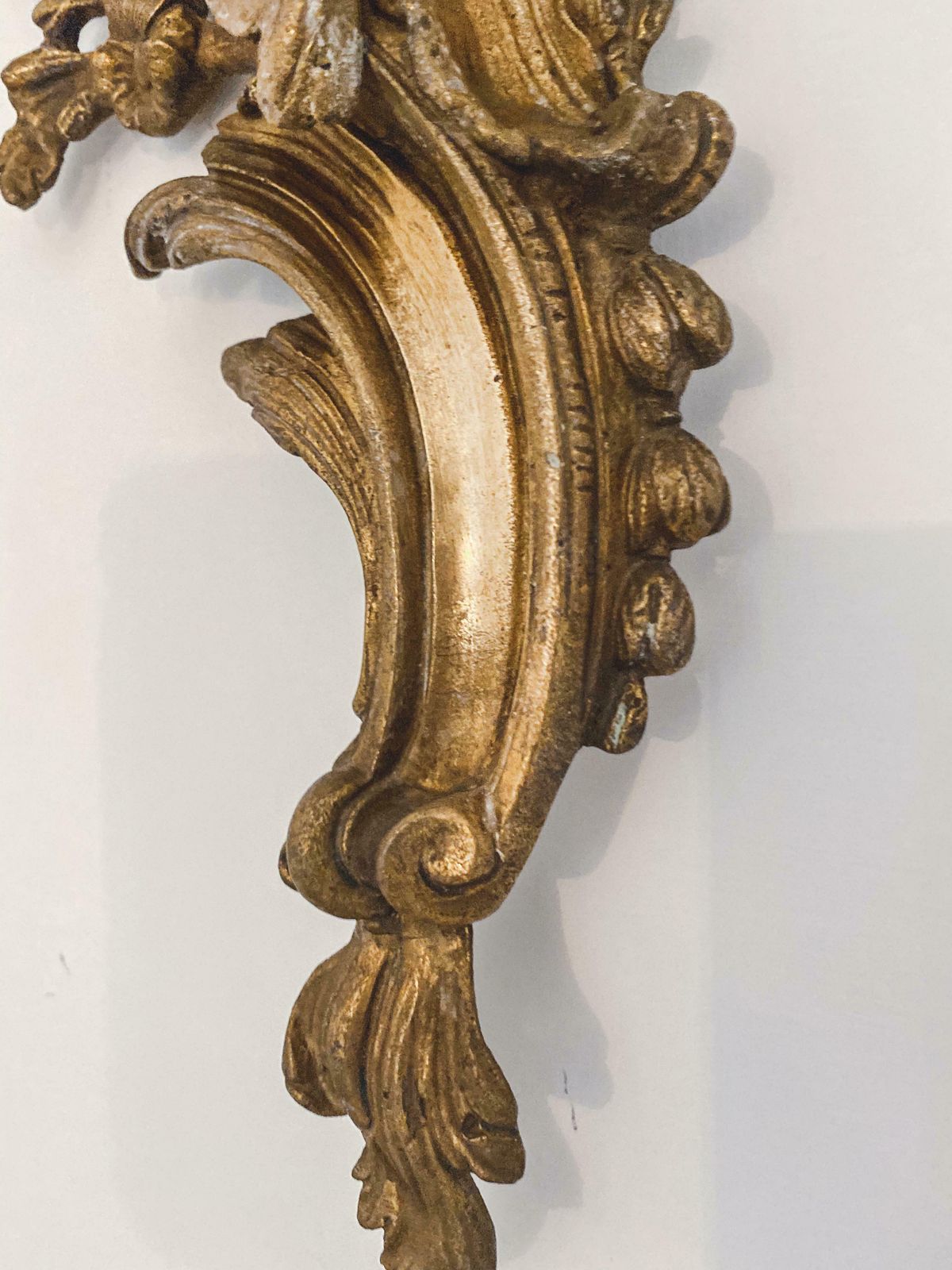 19th Century Pair Louis XV Style Gilt Bronze Appliques Or Wall Lights photo buy