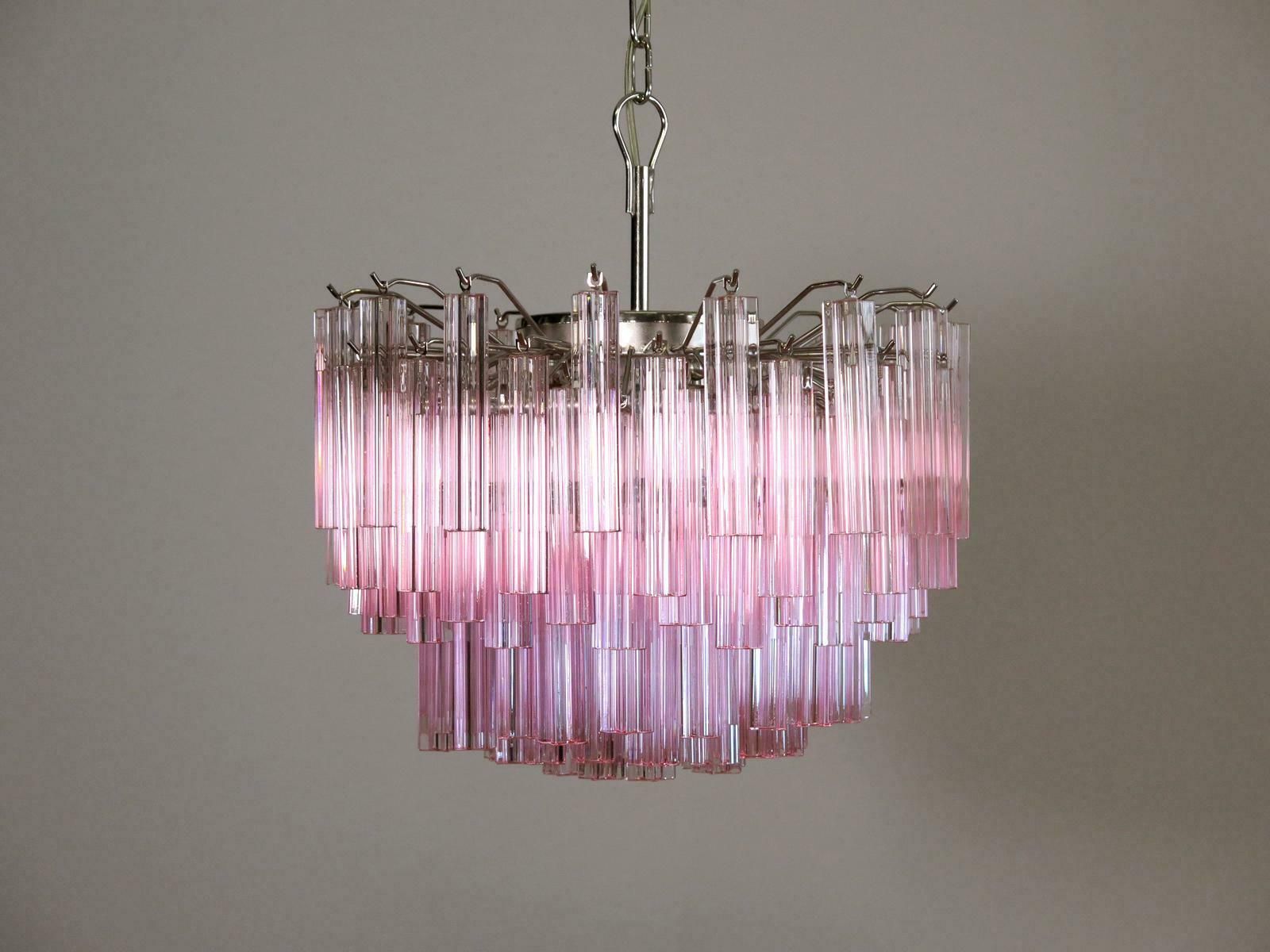 Sert 6 Italian Chandeliers Made By 107 Crystal Prism Quadriedri, Murano £16,151.48per Set photo furniture