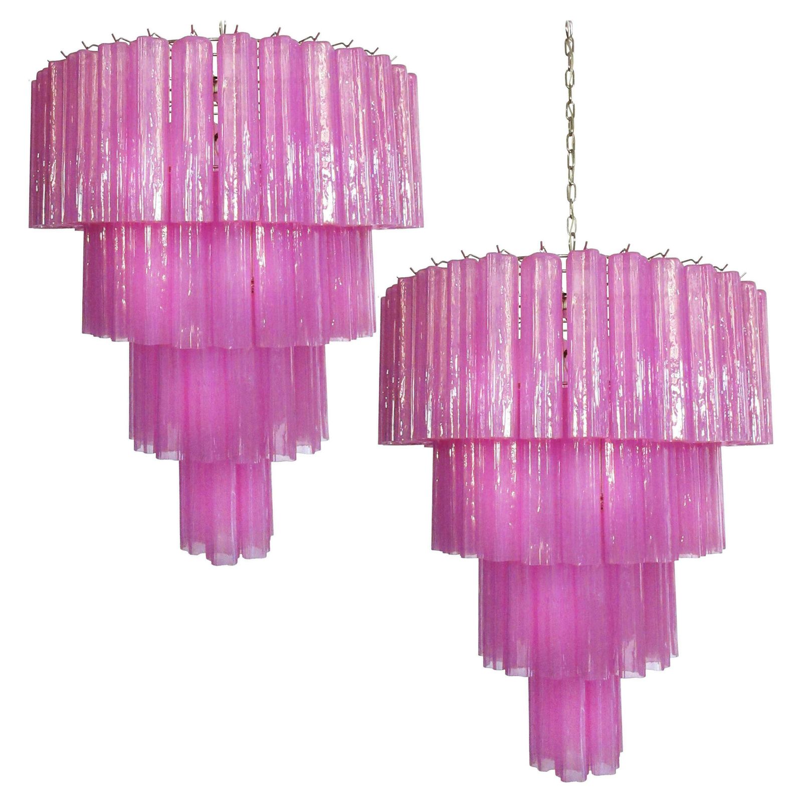 6461.0 Amazing Pair Of Tronchi Chandeliers Style Toni Zuccheri For Venini, Murano photo