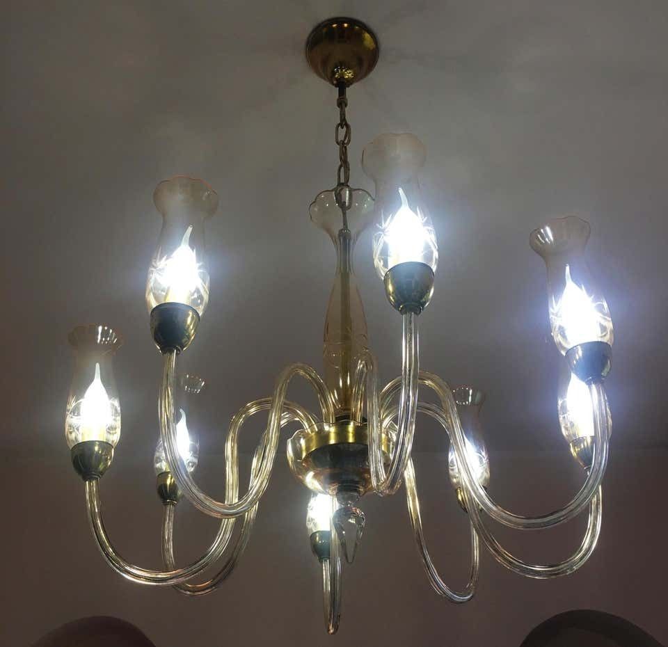 Italian De Majo Chandelier, Murano, 1990 photo Lighting