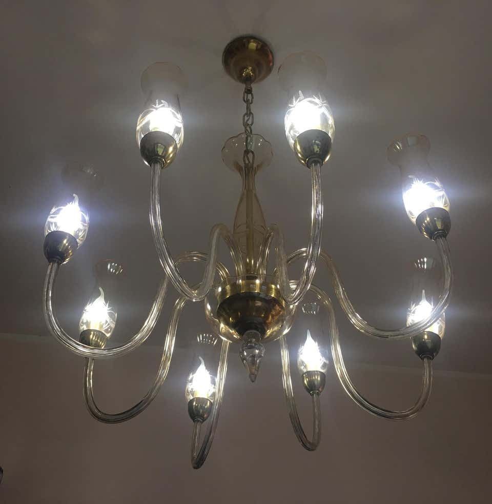 photo vintage Italian De Majo Chandelier, Murano, 1990