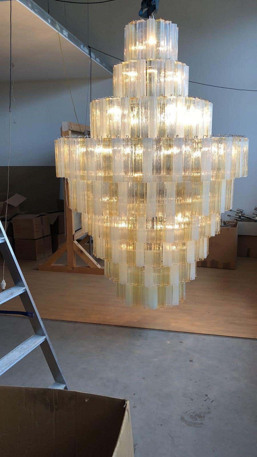 Pair Of Giant Italian Chandeliers, Murano photo 35533.0