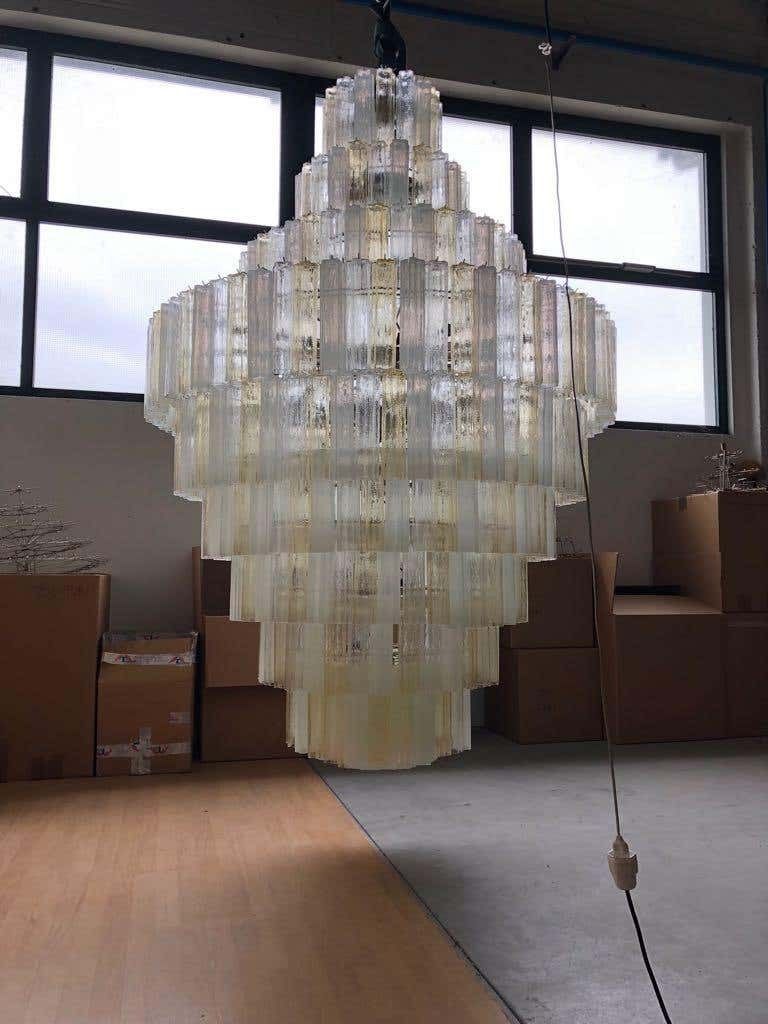 Pair Of Giant Italian Chandeliers, Murano photo buy