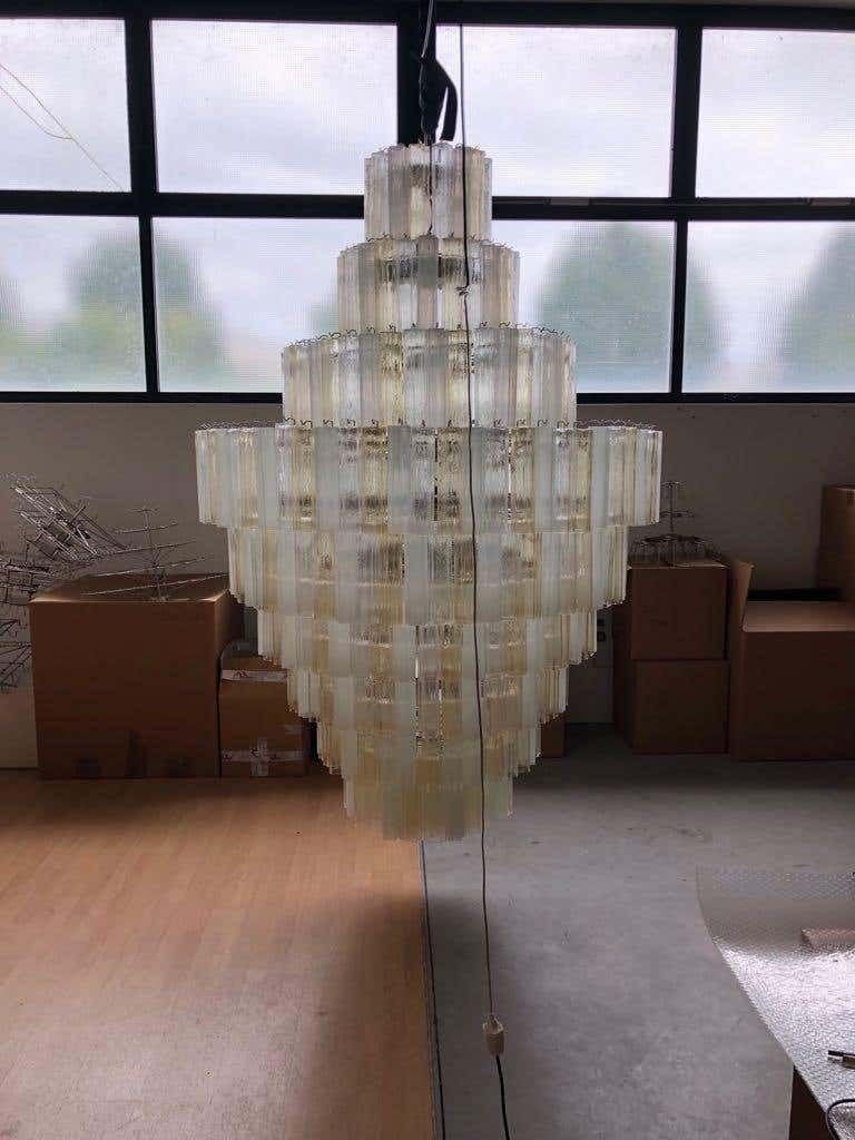 photo for sale Pair Of Giant Italian Chandeliers, Murano