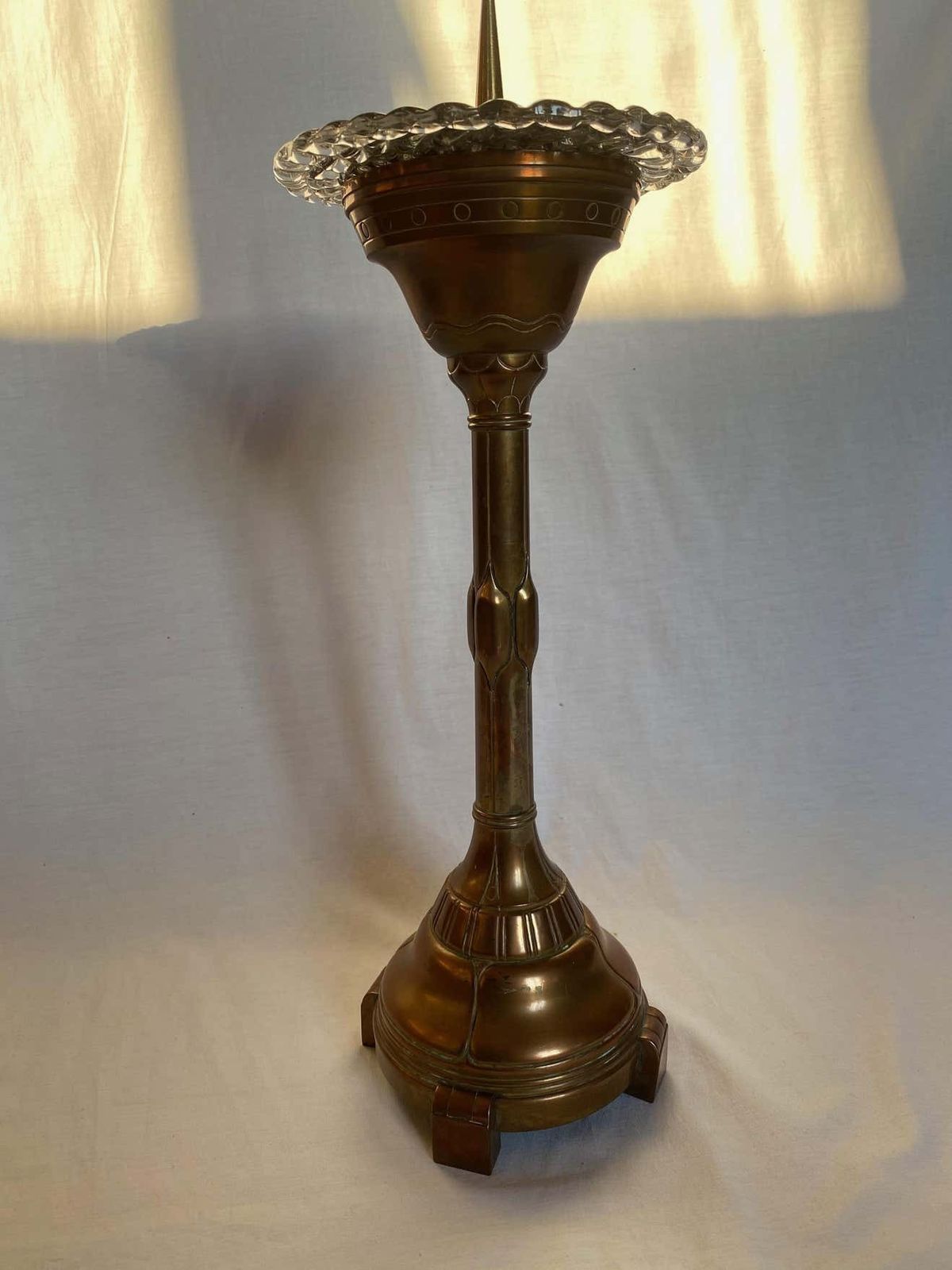 Italian Candleholder In Copper And Murano Glass By Ercole Barovier, 1940 photo vinterior