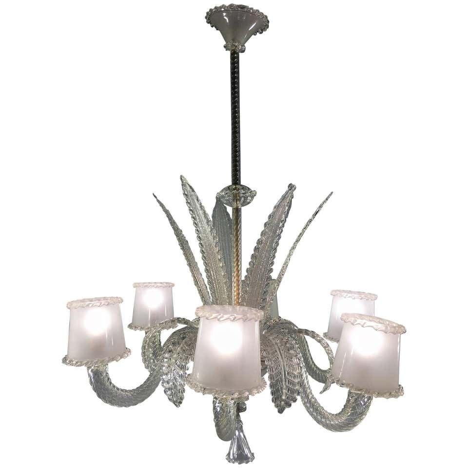 Amazing Chandelier By Barovier & Toso, Murano, 1940s