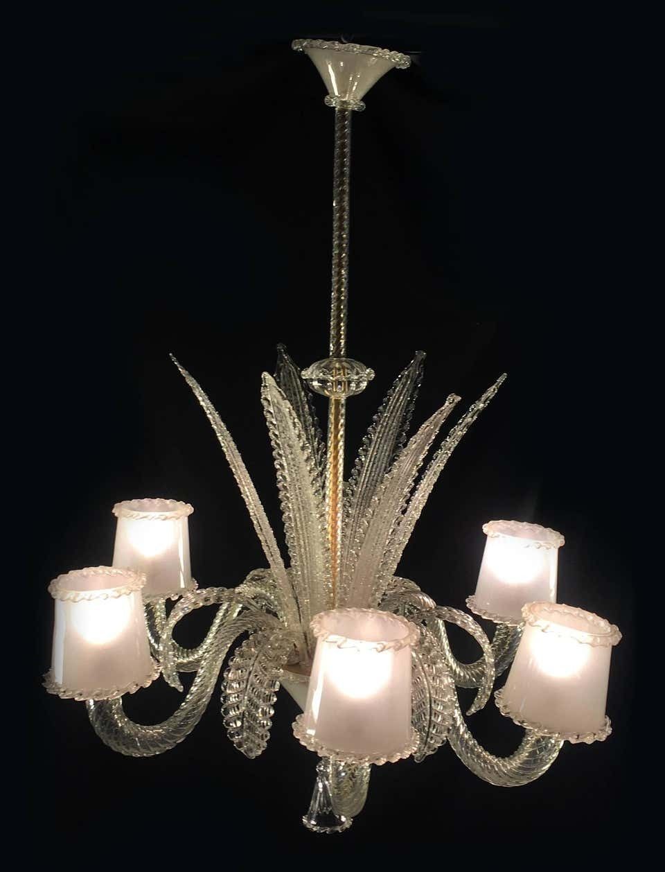 Amazing Chandelier By Barovier & Toso, Murano, 1940s photo 8076.0