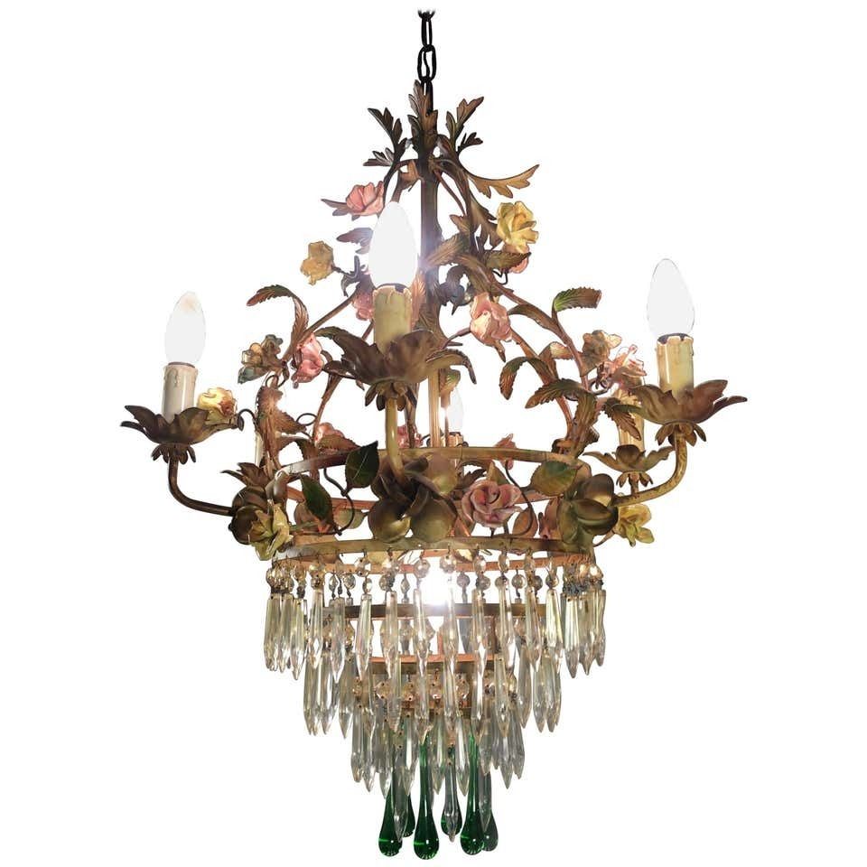 Mid 20th Century Fine Italian Chandelier, Murano, 1940