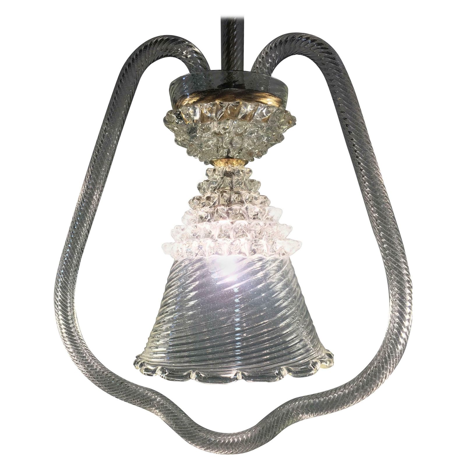 Italian Chandelier By Barovier And Toso  Murano  1950
