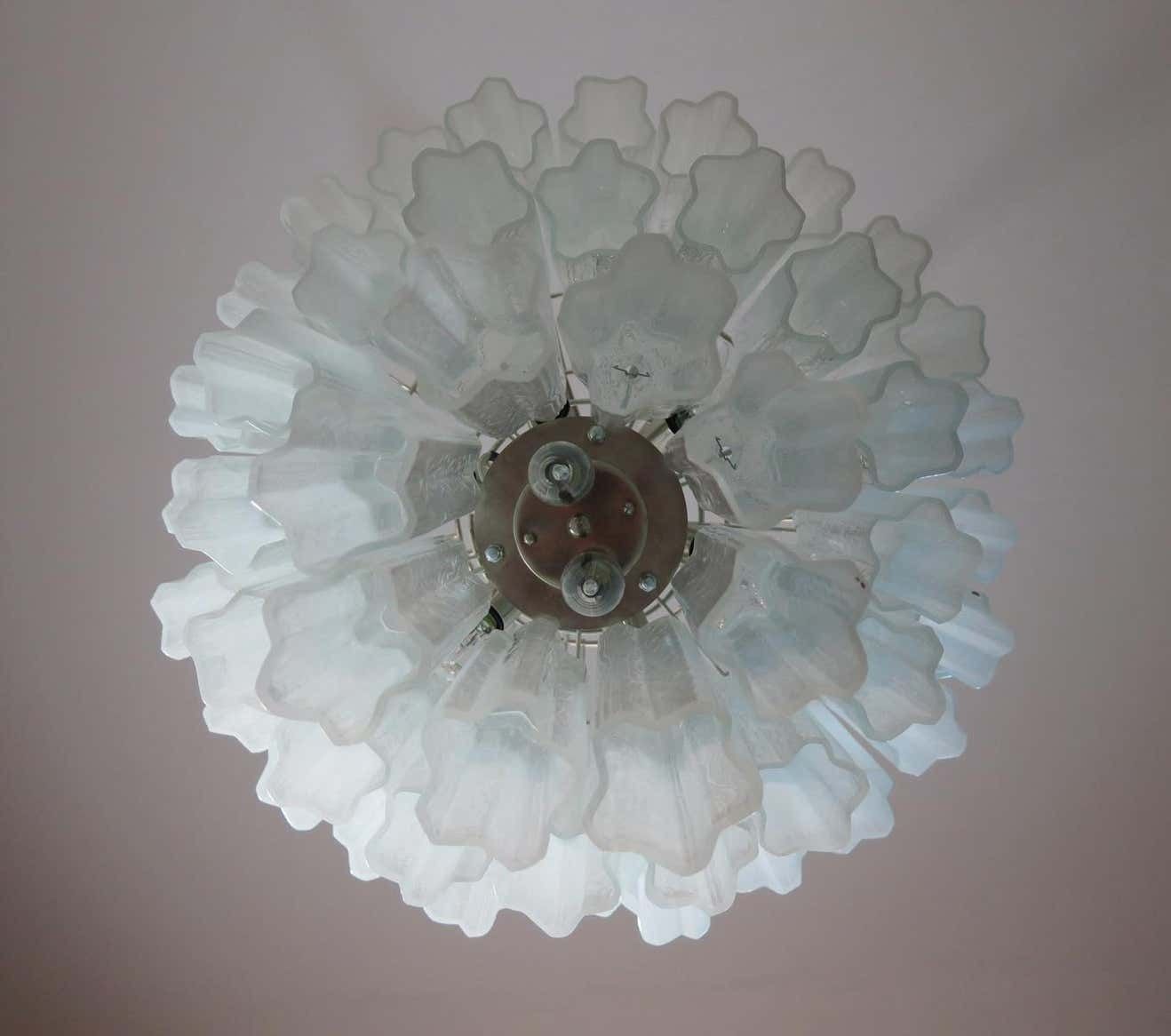 Opal Silk 48 Trunks Chandelier In Toni Zuccheri Style, Murano photo 2019.0