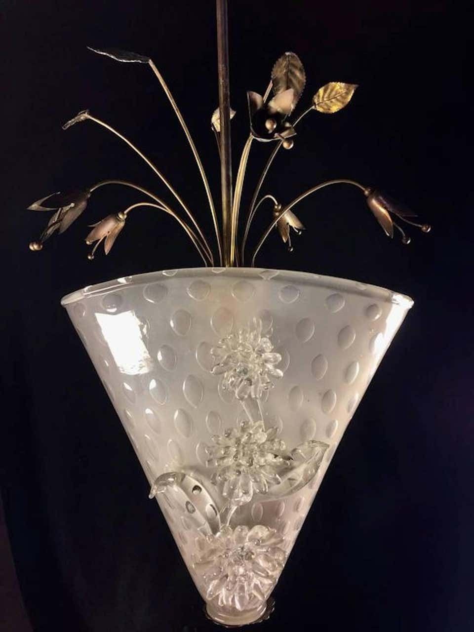 Extraordinary Italian Chandelier By Archimede Seguso, Murano, 1940s photo furniture