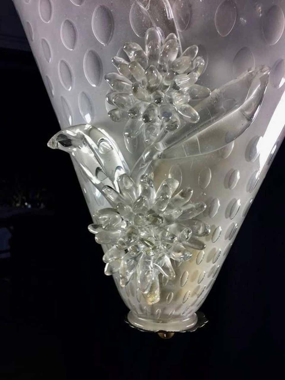Extraordinary Italian Chandelier By Archimede Seguso, Murano, 1940s photo vintage