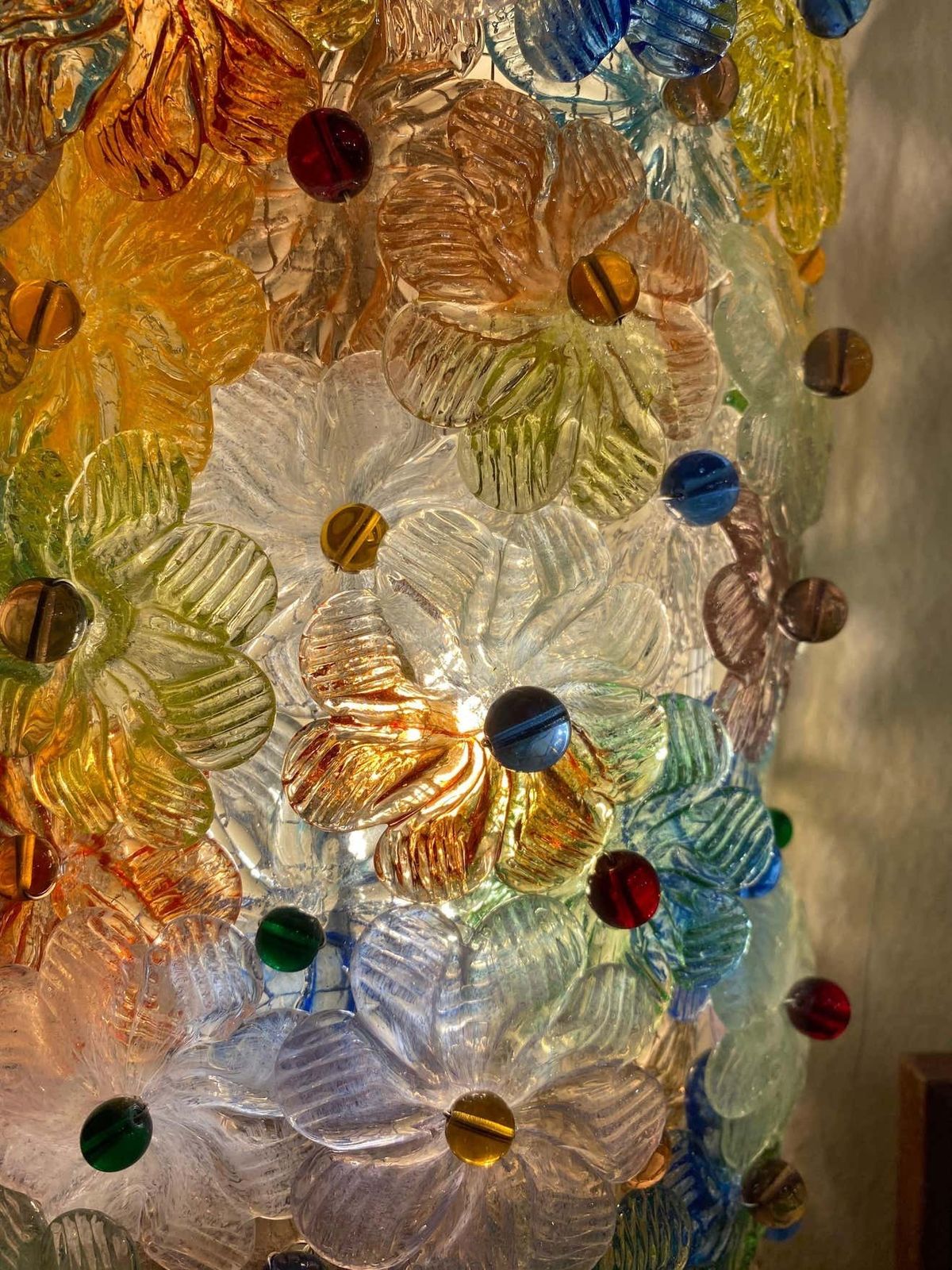 Stunning Set Of 4 Sconces Millefiori By Barovier&Toso Murano, 1950 photo vinterior