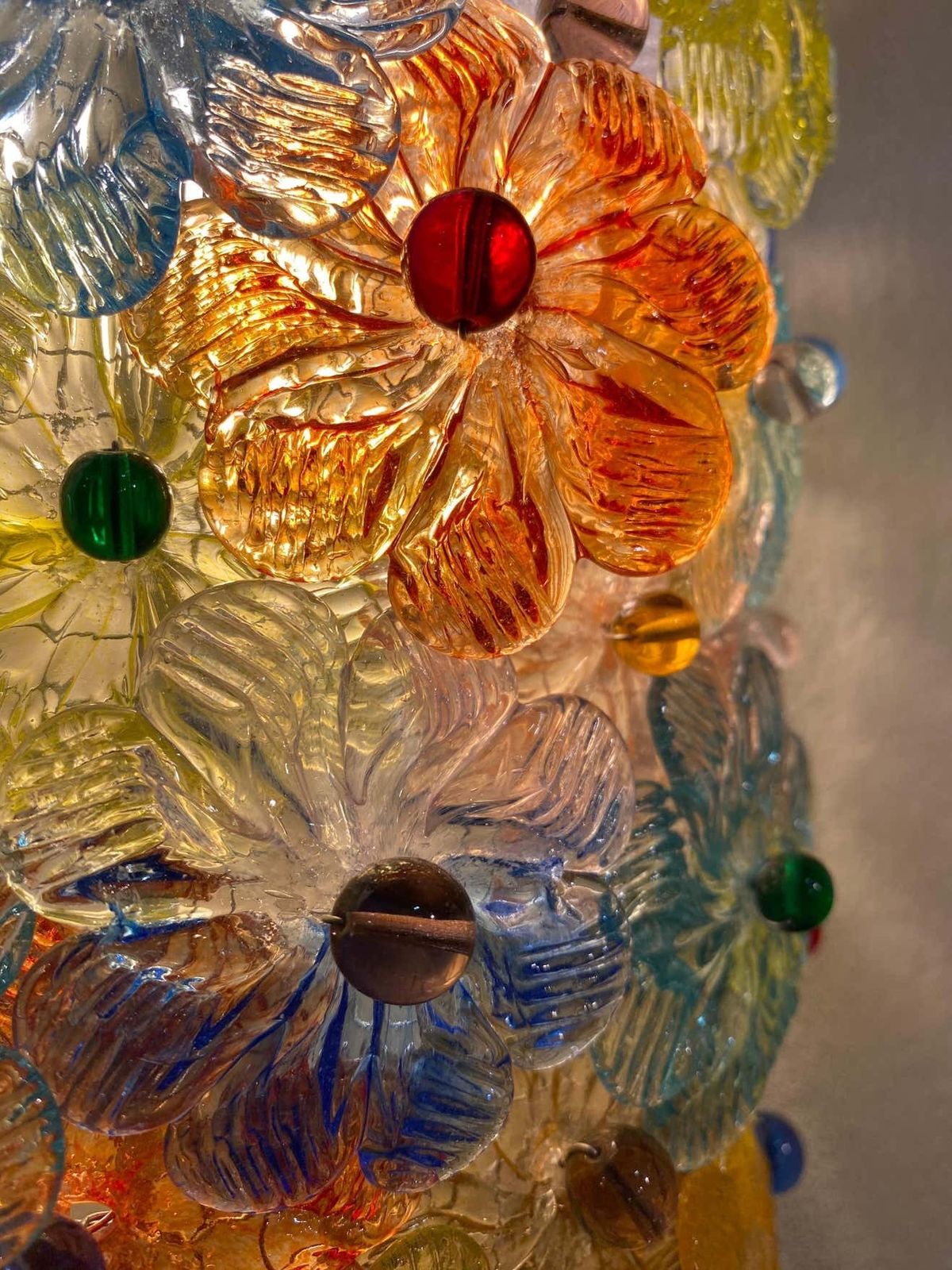 photo vinterior Stunning Set Of 4 Sconces Millefiori By Barovier&Toso Murano, 1950