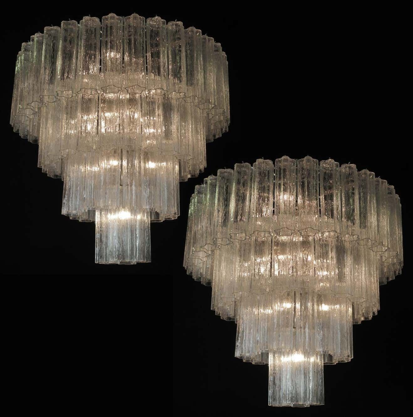 Pair Of Murano 78 Glass Chandeliers In The Of Style Toni Zuccheri For Venini photo furniture