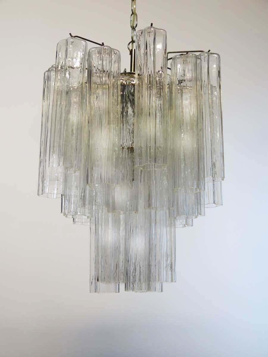 Pair Of Tronchi Chandelier In Toni Zuccheri Style For Venini  Murano photo furniture