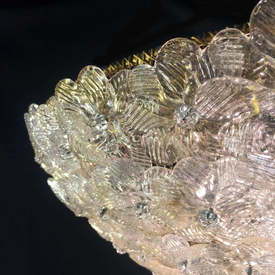 photo furniture Ceiling Flowers Lamp By Barovier & Toso, Murano, 1980s
