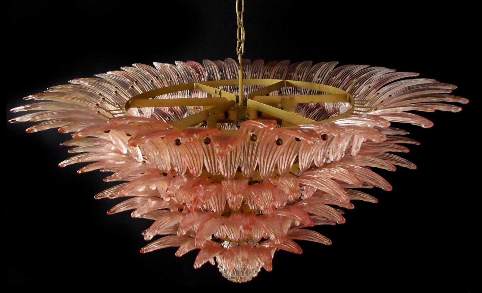 photo furniture Pair Of Majestic Chandelier Pink Glasses, Murano