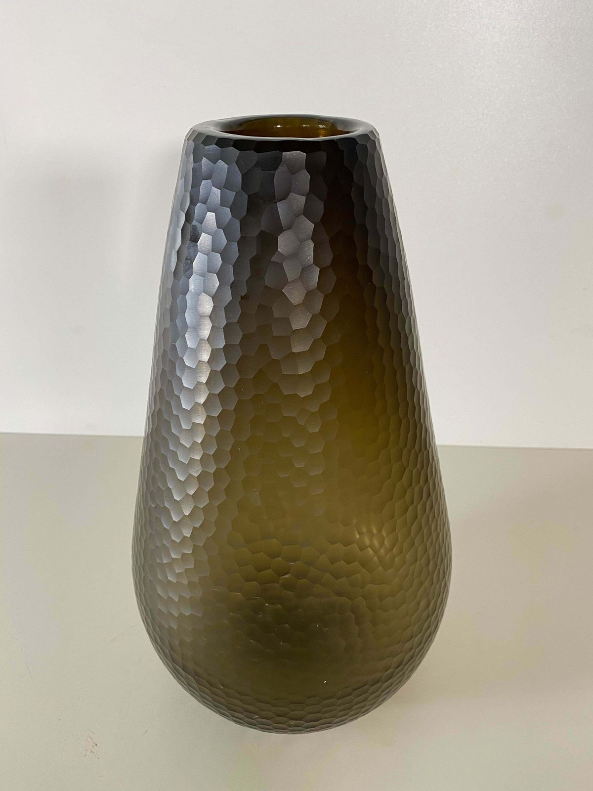 Battuto Nido D’ape Amber Vase Attributed To Carlo Scarpa, Murano, 1940 photo Home Decor