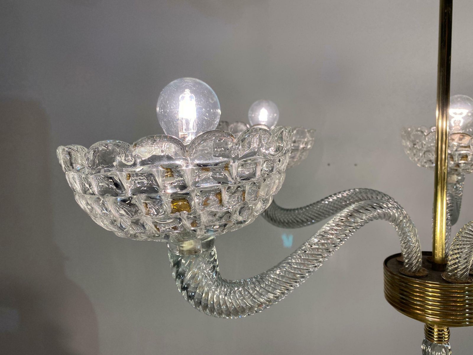 Lighting Art Deco Chandelier By Ercole Barovier, Murano, 1940 photo