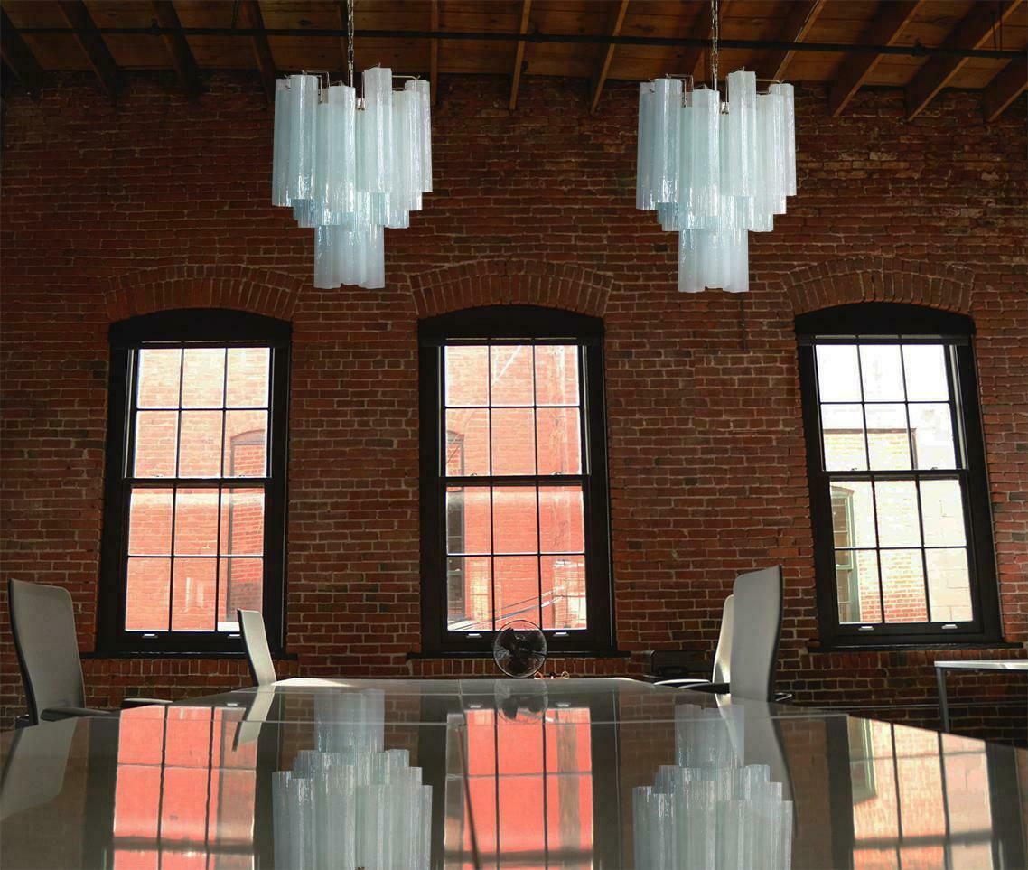 Pair Of 30 Tronchi Chandeliers In Toni Zuccheri Style For Venini, Murano photo furniture