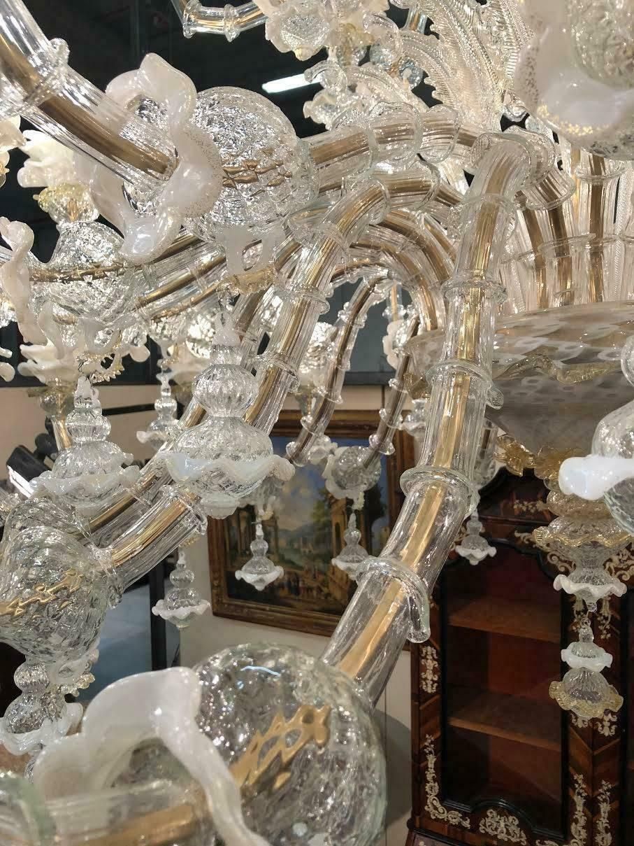 Majestic Italian Chandelier, Murano, 1980s photo vintage