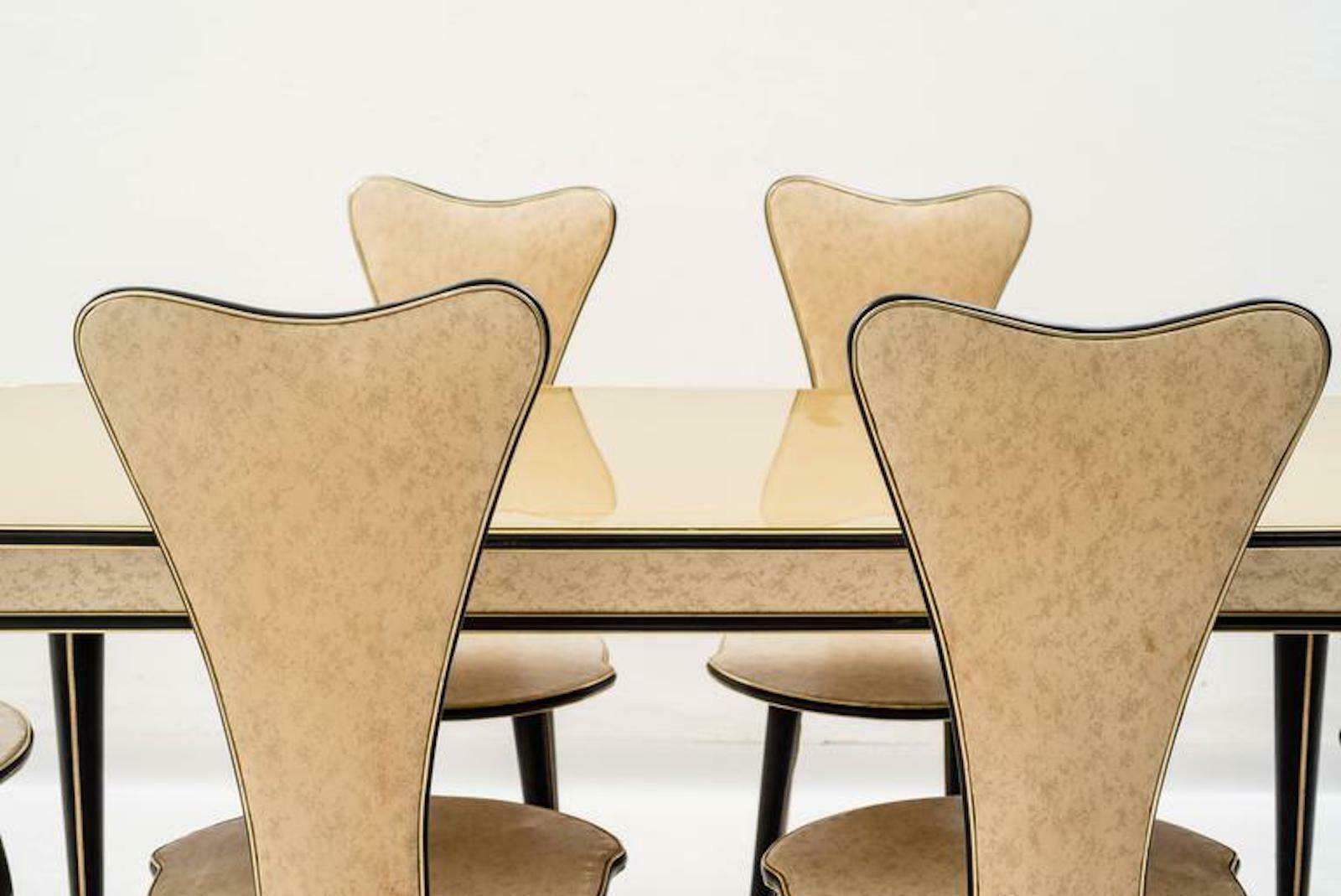 Furniture Set Of Six Chairs By Umberto Mascagni, 1950s photo