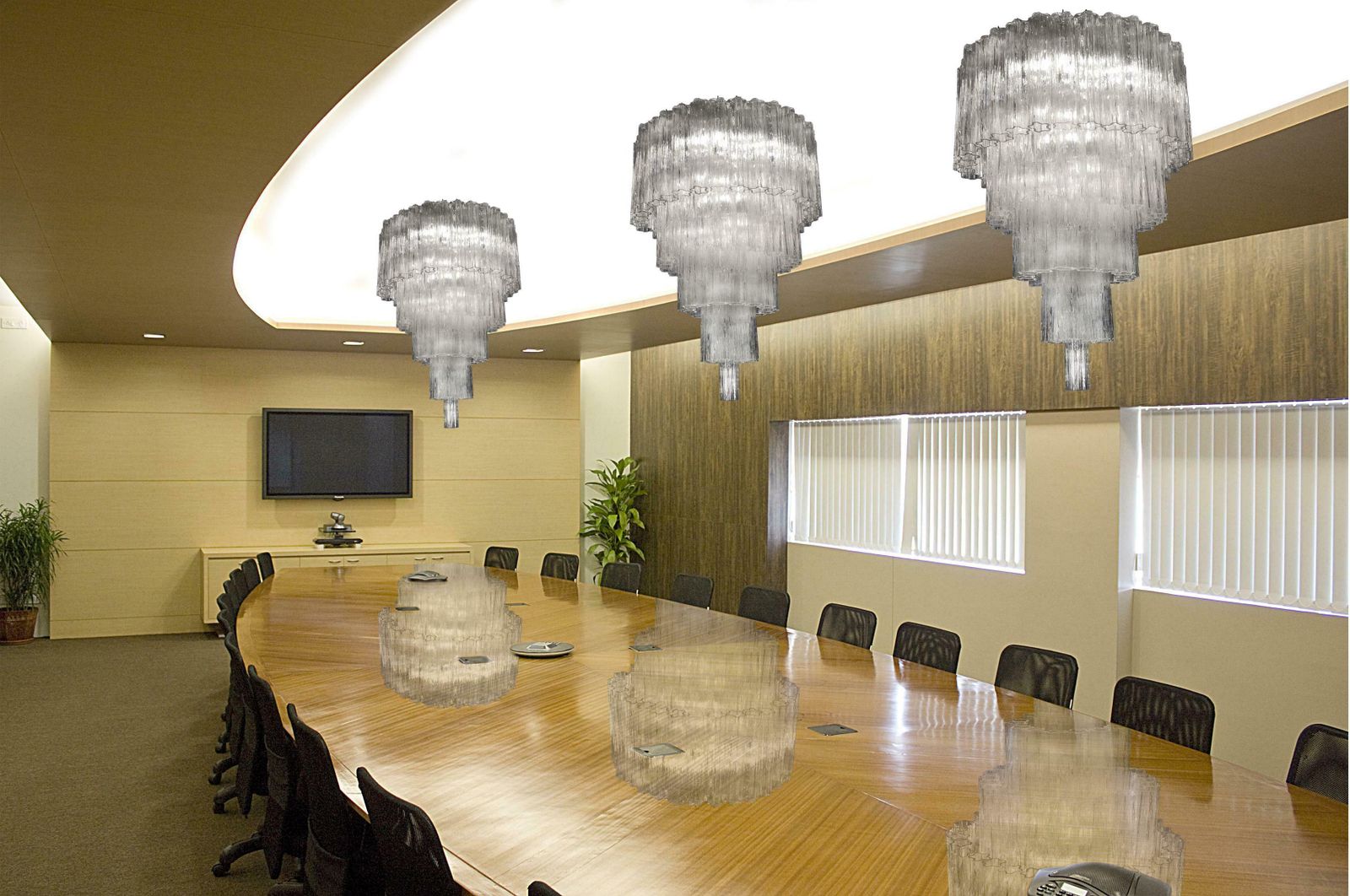 Pair Of Italian Tronchi Chandeliers photo Lighting