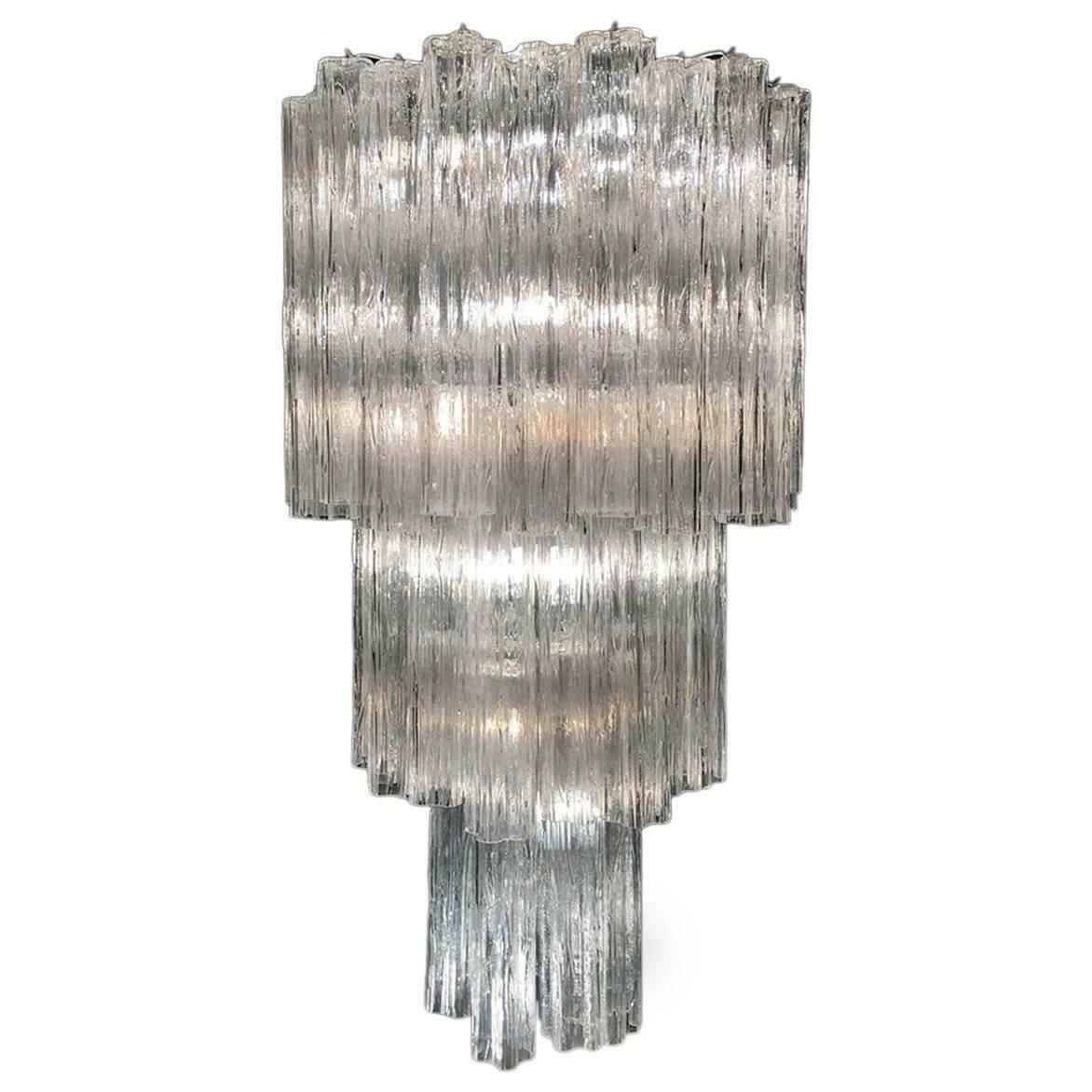 Italian Tronchi Chandelier By Toni Zuccheri For Venini Style, Murano