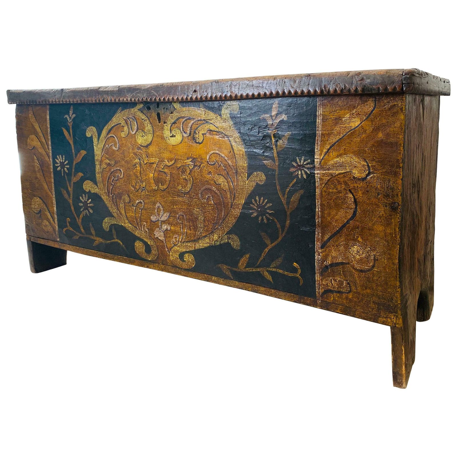 Gorgeous Antique Italian Wooden Case, 18th Century ''Year 1753''