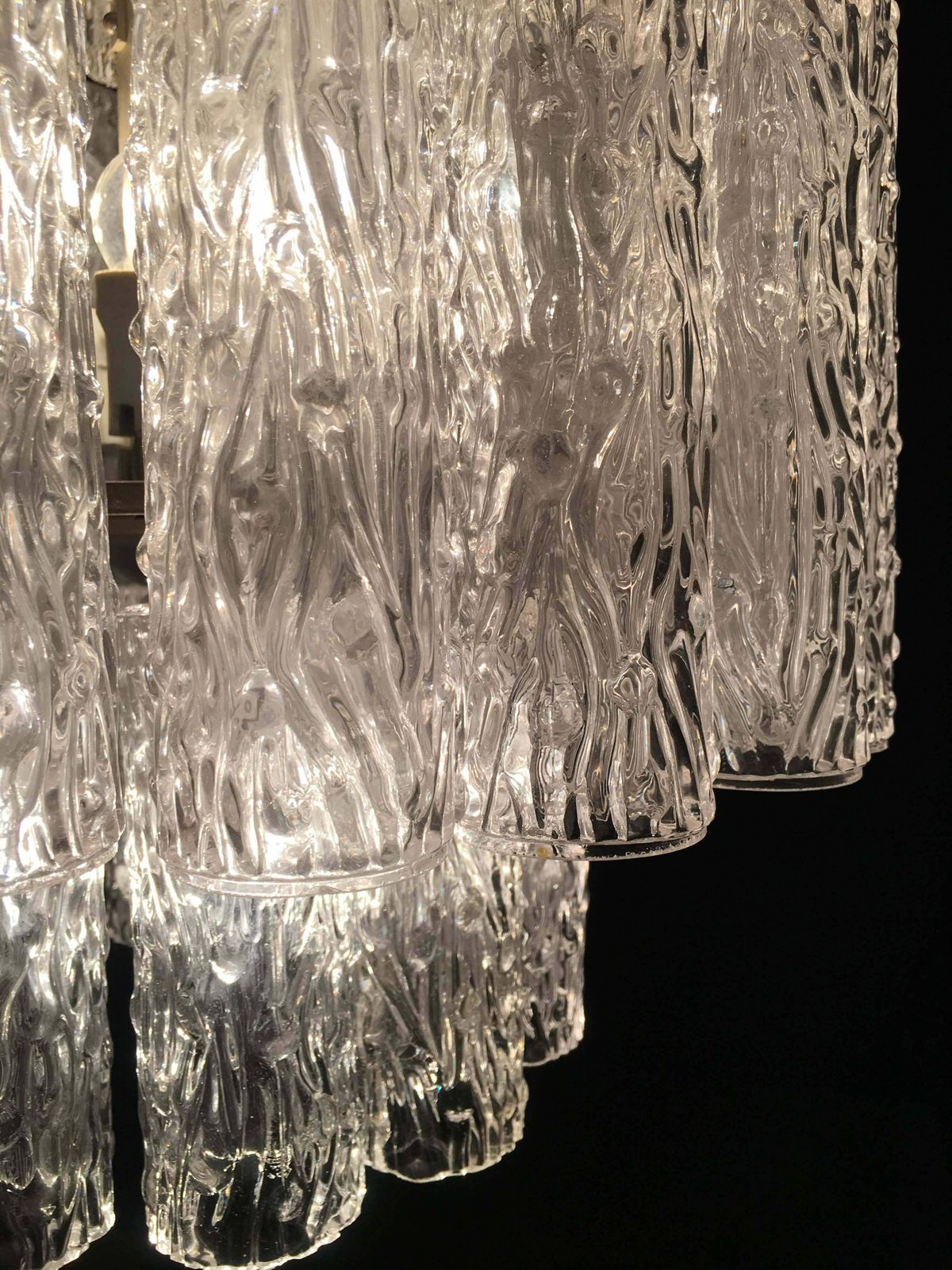 4031.0 Adorable Pair Of Murano Venini Style Chandeliers, 1970s photo