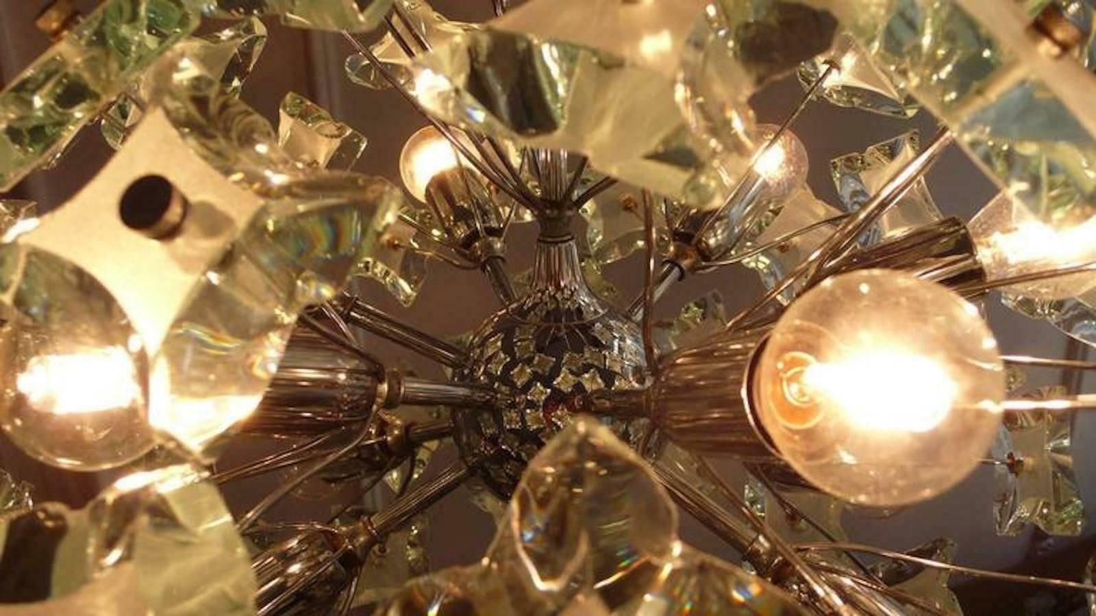 Cut Glass Sputnik In Fontana Arte Style, 1960s photo 2096.0