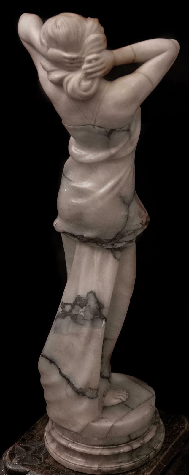 photo vintage Vain Woman Italian Sculpture, 1890, Italy