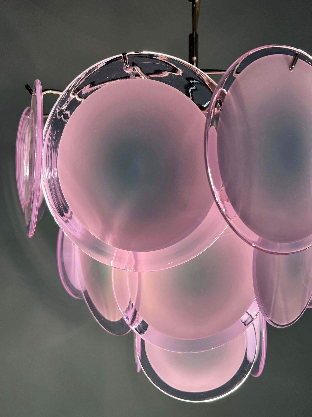 photo buy Trio Disc Murano Glass Chandeliers By Vistosi