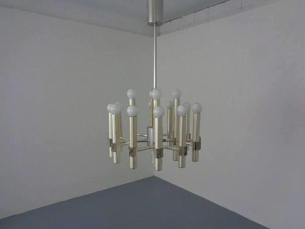 Italian Sputnik Chandelier By Angelo Brotto For Esperia, 1960s photo for sale