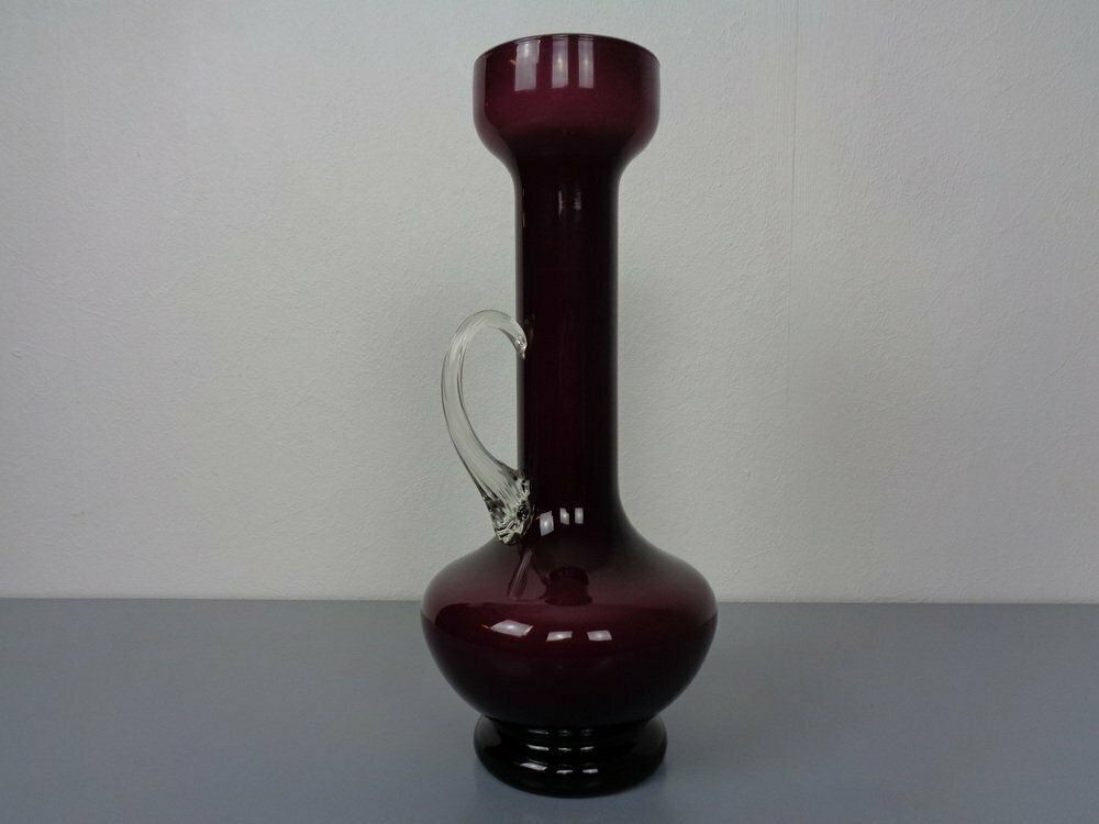 Large Italian Glass Vase By Empoli, 1960s photo furniture