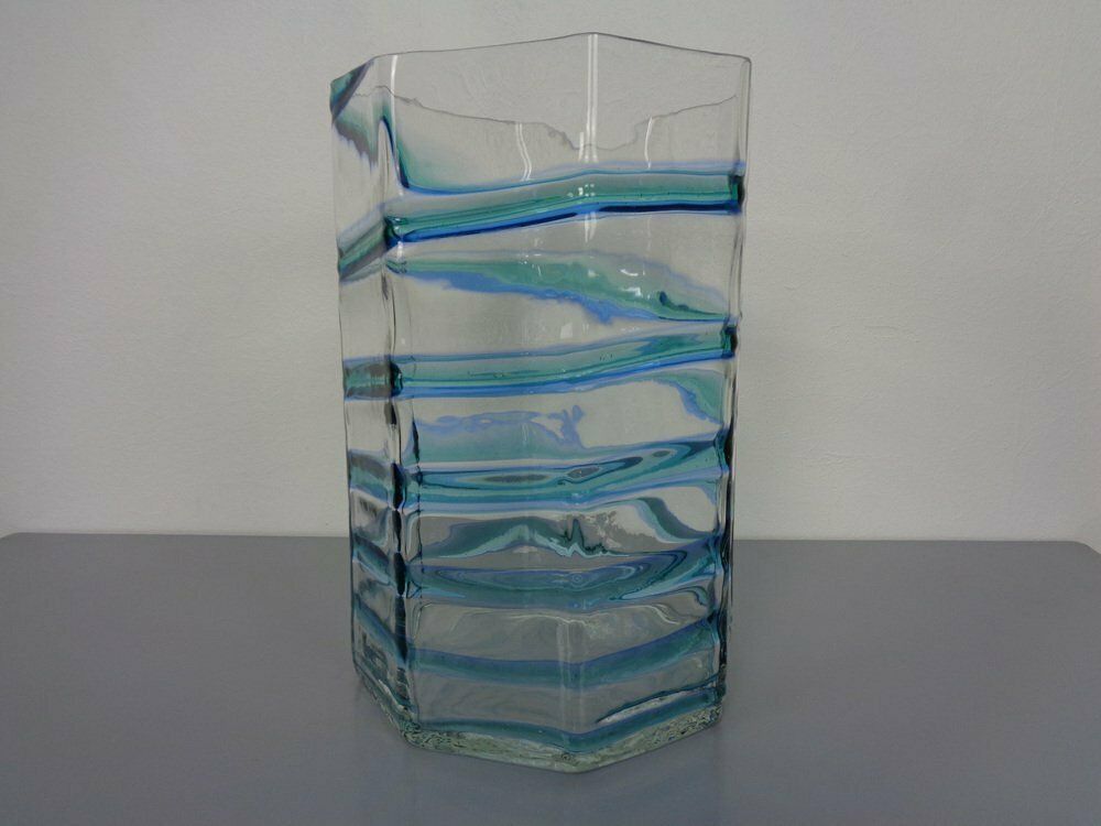 Large French Filigree Vase In Crystal Glass, 1960s photo Home Decor